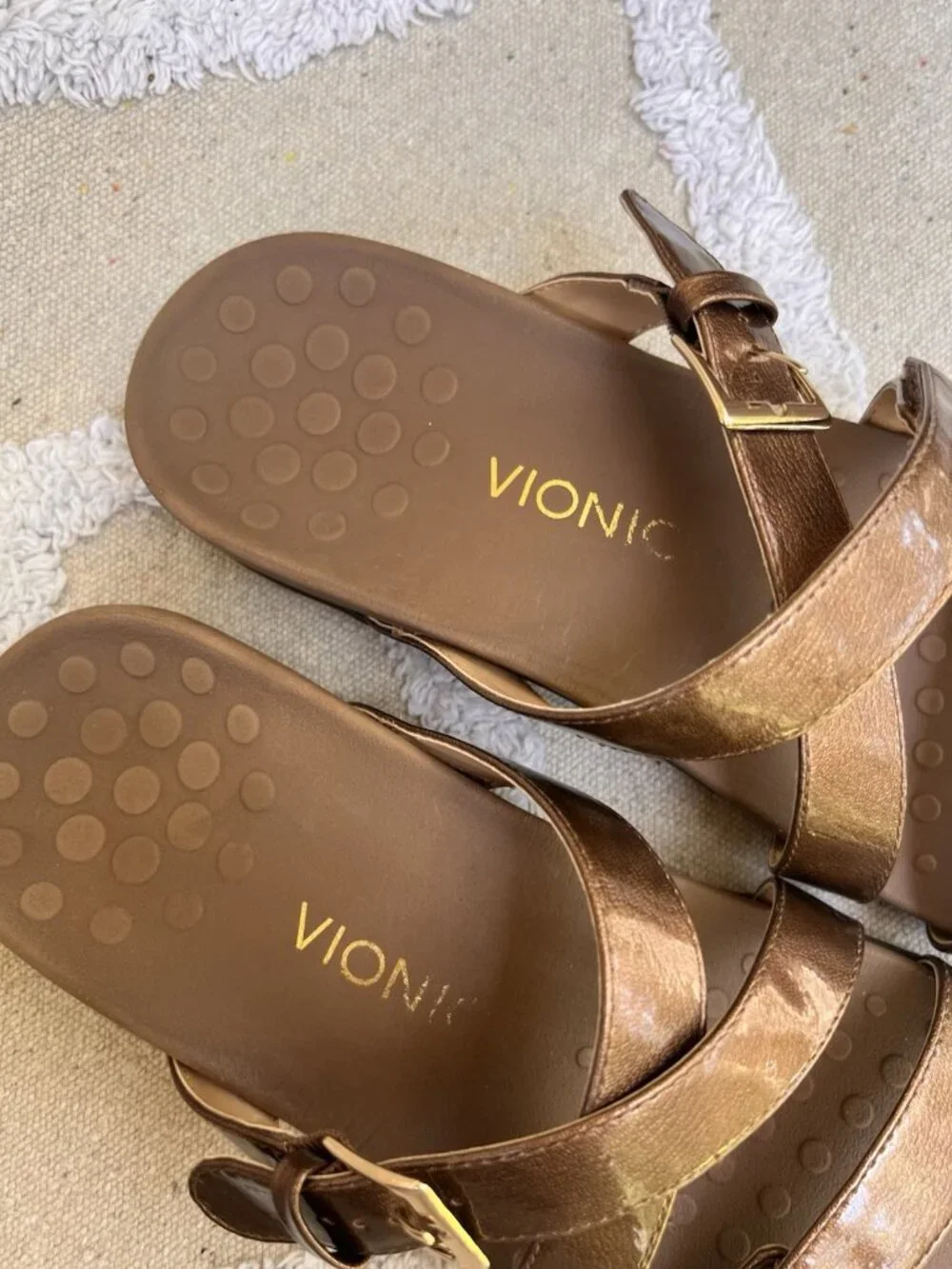 VIONIC 341 Kira Sandals Bronze Size US 10